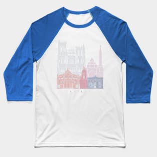 AMIENS SKYLINE POSTER PASTEL Baseball T-Shirt